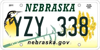 NE license plate YZY338