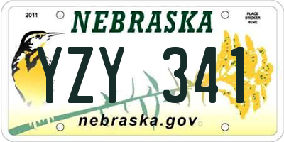 NE license plate YZY341