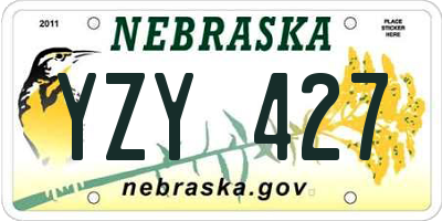 NE license plate YZY427