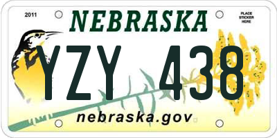 NE license plate YZY438