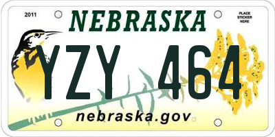 NE license plate YZY464