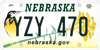 NE license plate YZY470