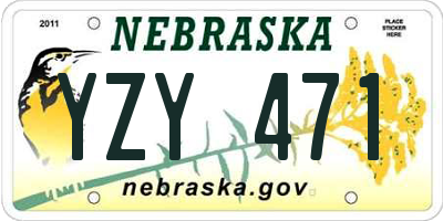 NE license plate YZY471