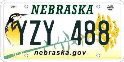 NE license plate YZY488