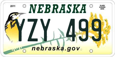 NE license plate YZY499