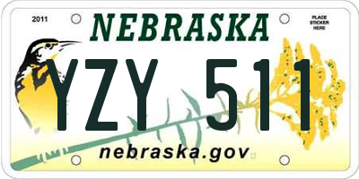 NE license plate YZY511