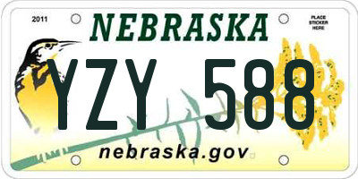 NE license plate YZY588