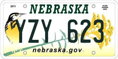 NE license plate YZY623