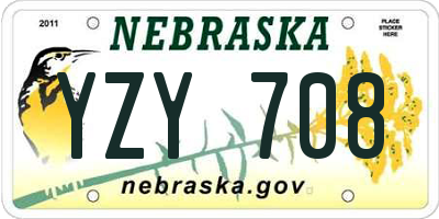 NE license plate YZY708
