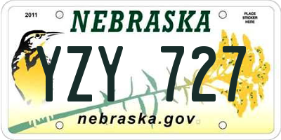 NE license plate YZY727