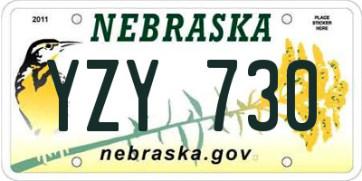 NE license plate YZY730