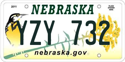 NE license plate YZY732