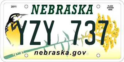 NE license plate YZY737