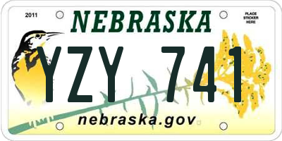 NE license plate YZY741