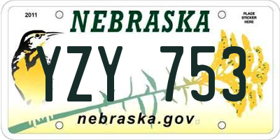 NE license plate YZY753