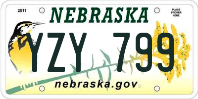 NE license plate YZY799