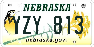 NE license plate YZY813