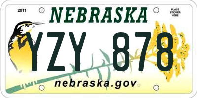NE license plate YZY878