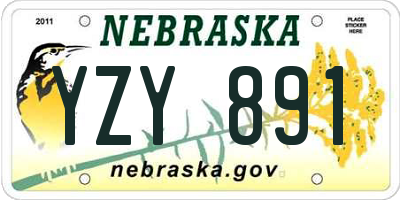 NE license plate YZY891