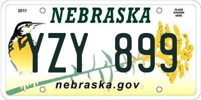 NE license plate YZY899