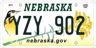 NE license plate YZY902