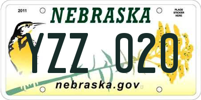 NE license plate YZZ020