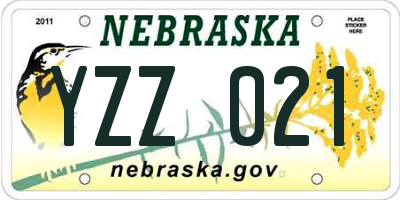 NE license plate YZZ021
