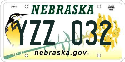 NE license plate YZZ032