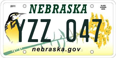 NE license plate YZZ047
