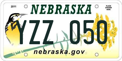 NE license plate YZZ050
