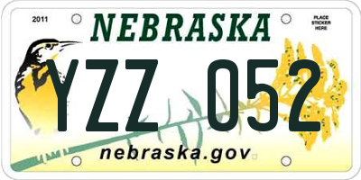 NE license plate YZZ052