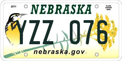 NE license plate YZZ076