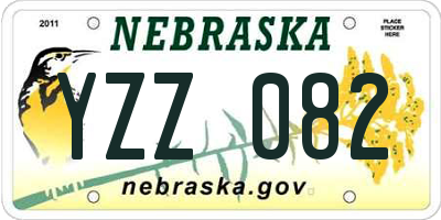 NE license plate YZZ082