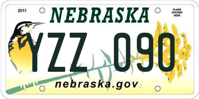 NE license plate YZZ090