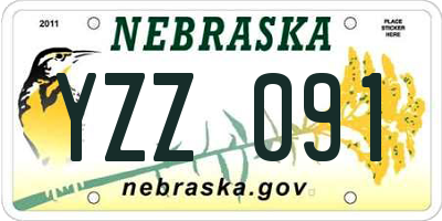NE license plate YZZ091