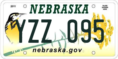 NE license plate YZZ095