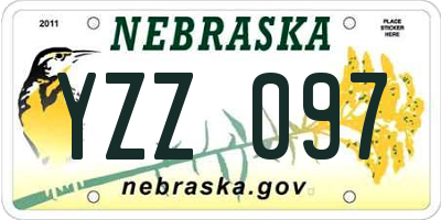 NE license plate YZZ097