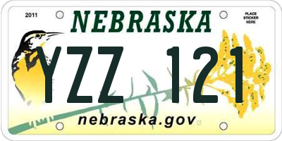 NE license plate YZZ121