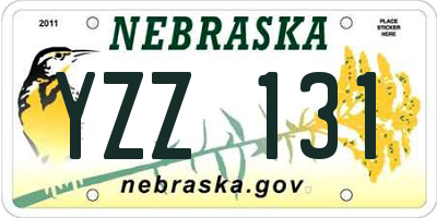 NE license plate YZZ131