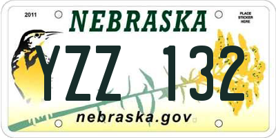 NE license plate YZZ132