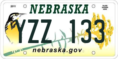 NE license plate YZZ133