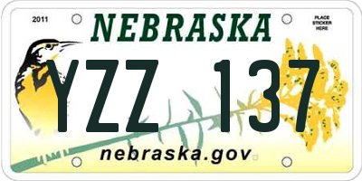 NE license plate YZZ137
