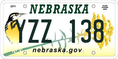 NE license plate YZZ138