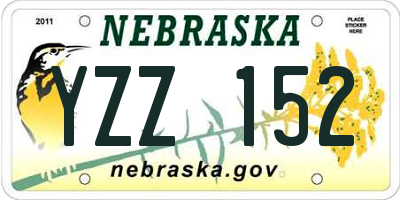 NE license plate YZZ152