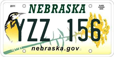 NE license plate YZZ156