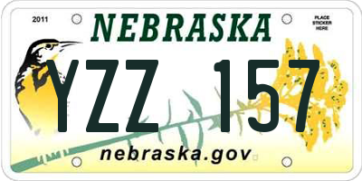 NE license plate YZZ157