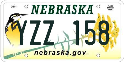 NE license plate YZZ158