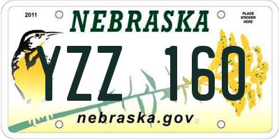 NE license plate YZZ160