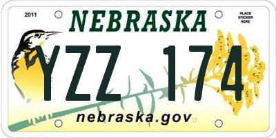 NE license plate YZZ174