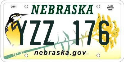 NE license plate YZZ176